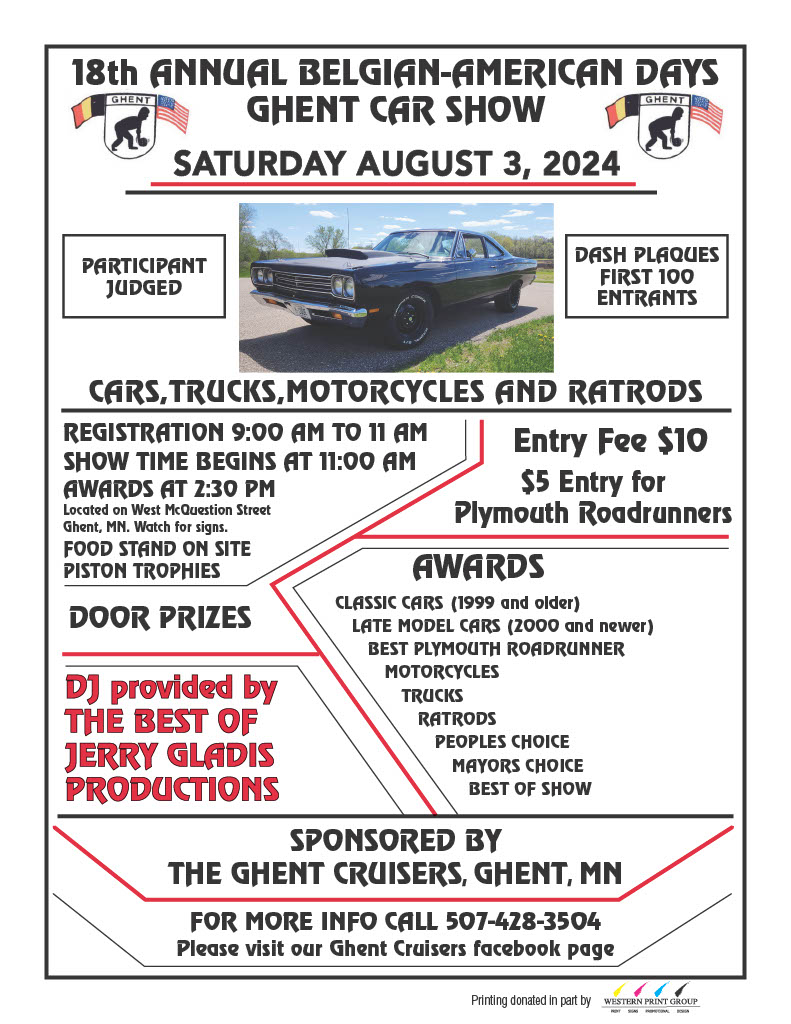 Ghent Cruiser's Car Show 2024